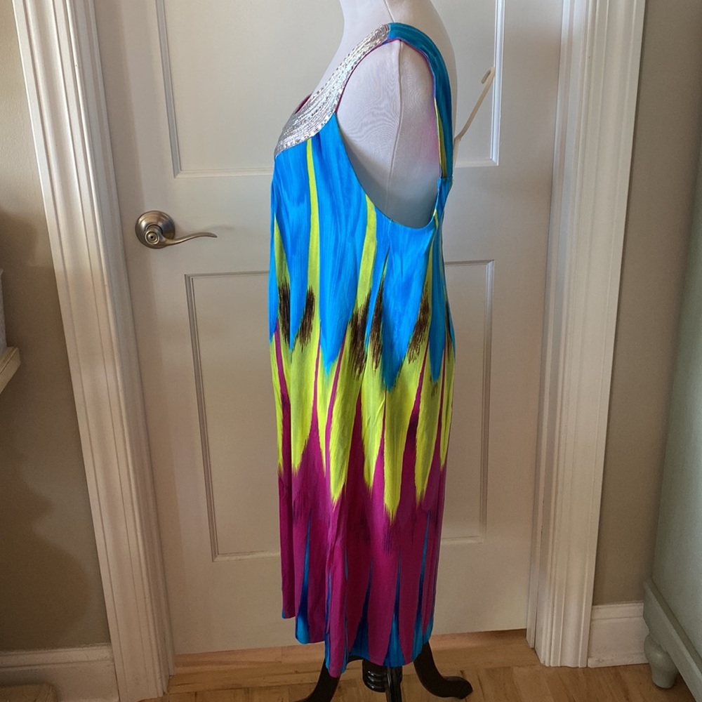 INC International Concepts Woman’s Swim Coverup with sequined neckline 1X - Picture 2 of 6